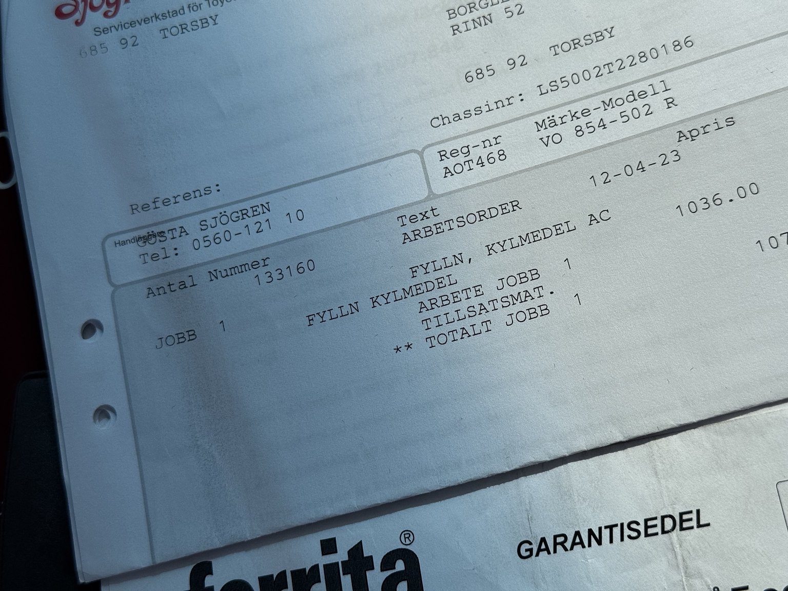 Dokumentation för 1996 Volvo 850 R (6)