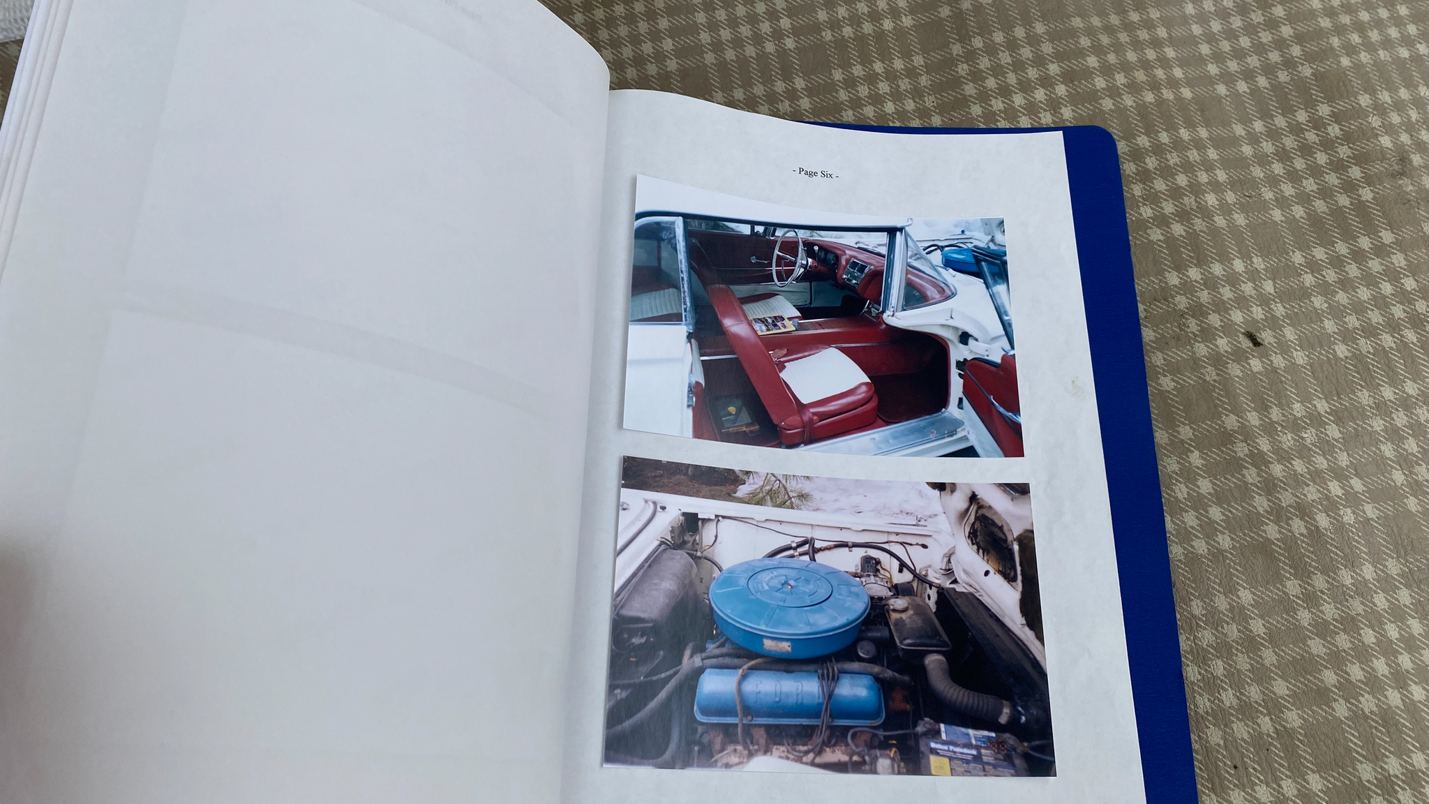 Documentation for 1959 Ford Thunderbird hardtop