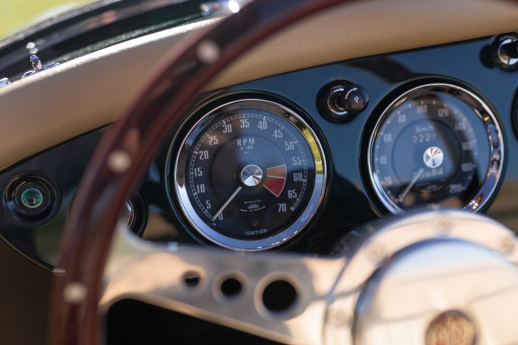 Interiörbild 1958 MG MGA 1500