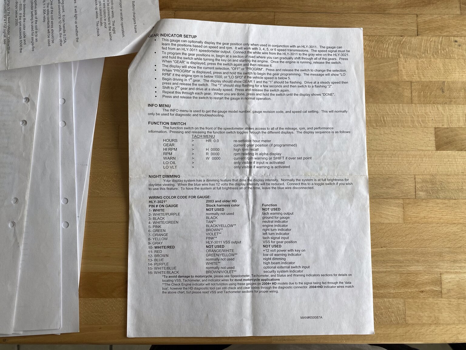 Dokumentation för 2014 Harley Davidson Custom