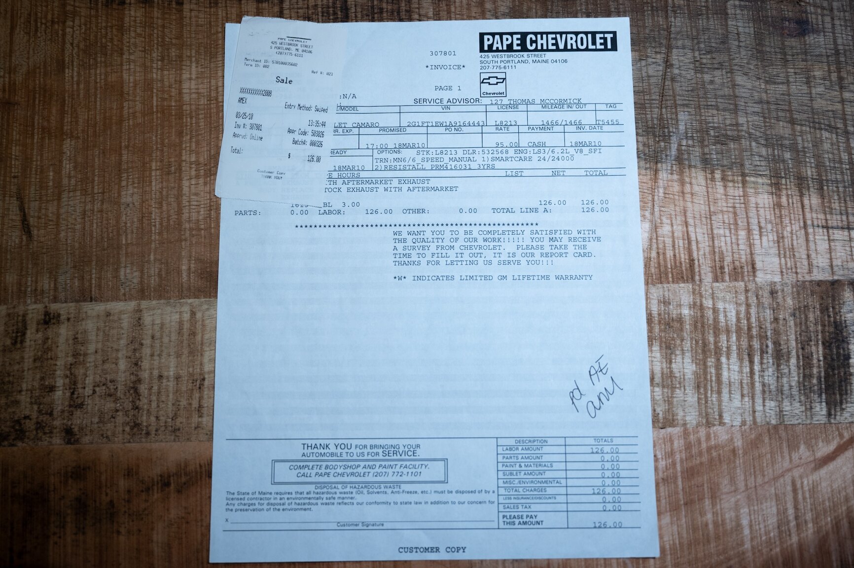 Documentation for 2010 Chevrolet Camaro SS (7)