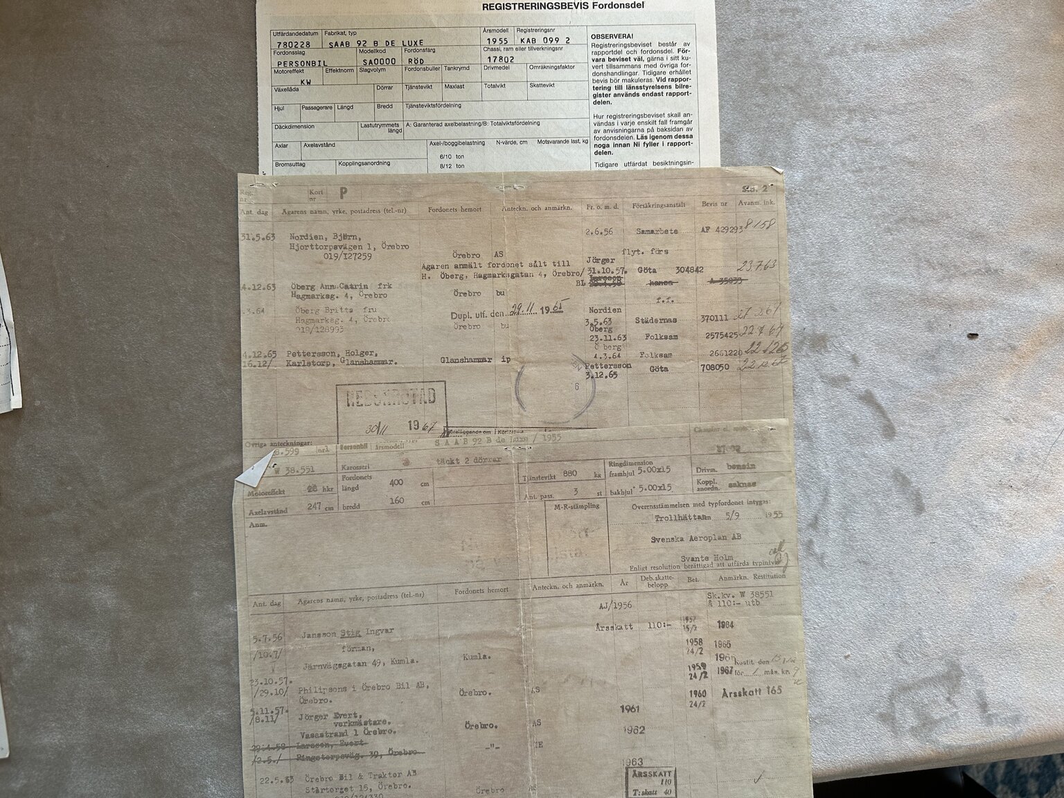 Dokumentation, 1955 Saab 92 B De Luxe (4)