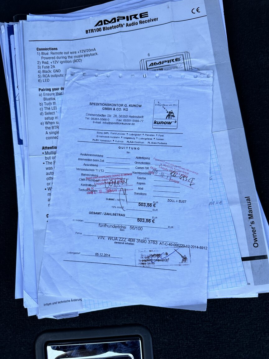 Documentation for 2003  Audi RS6 C5