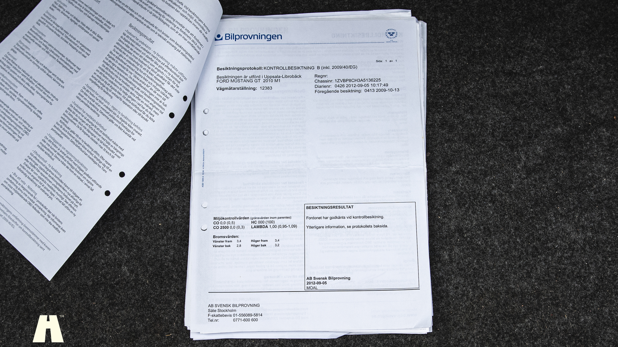 Documentation for 2010 Ford Mustang GT 