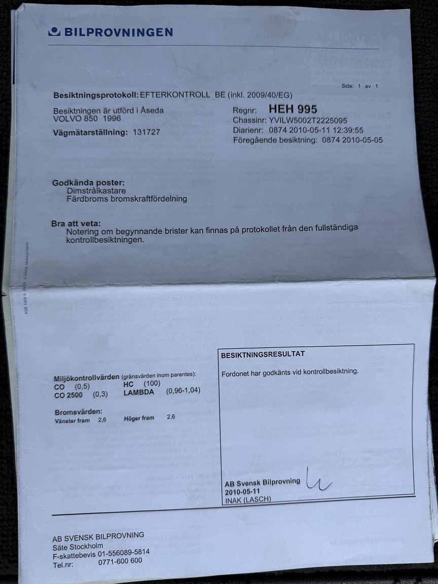 Dokumentation, 1996 Volvo 850 R "T-Röd" (7)