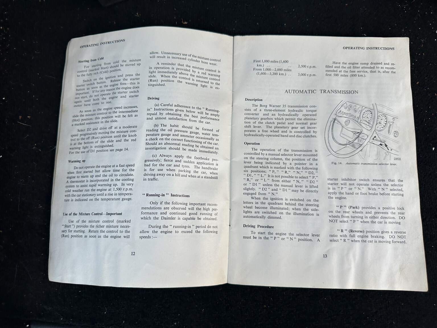 Documentation for 1965 Daimler 250 V8