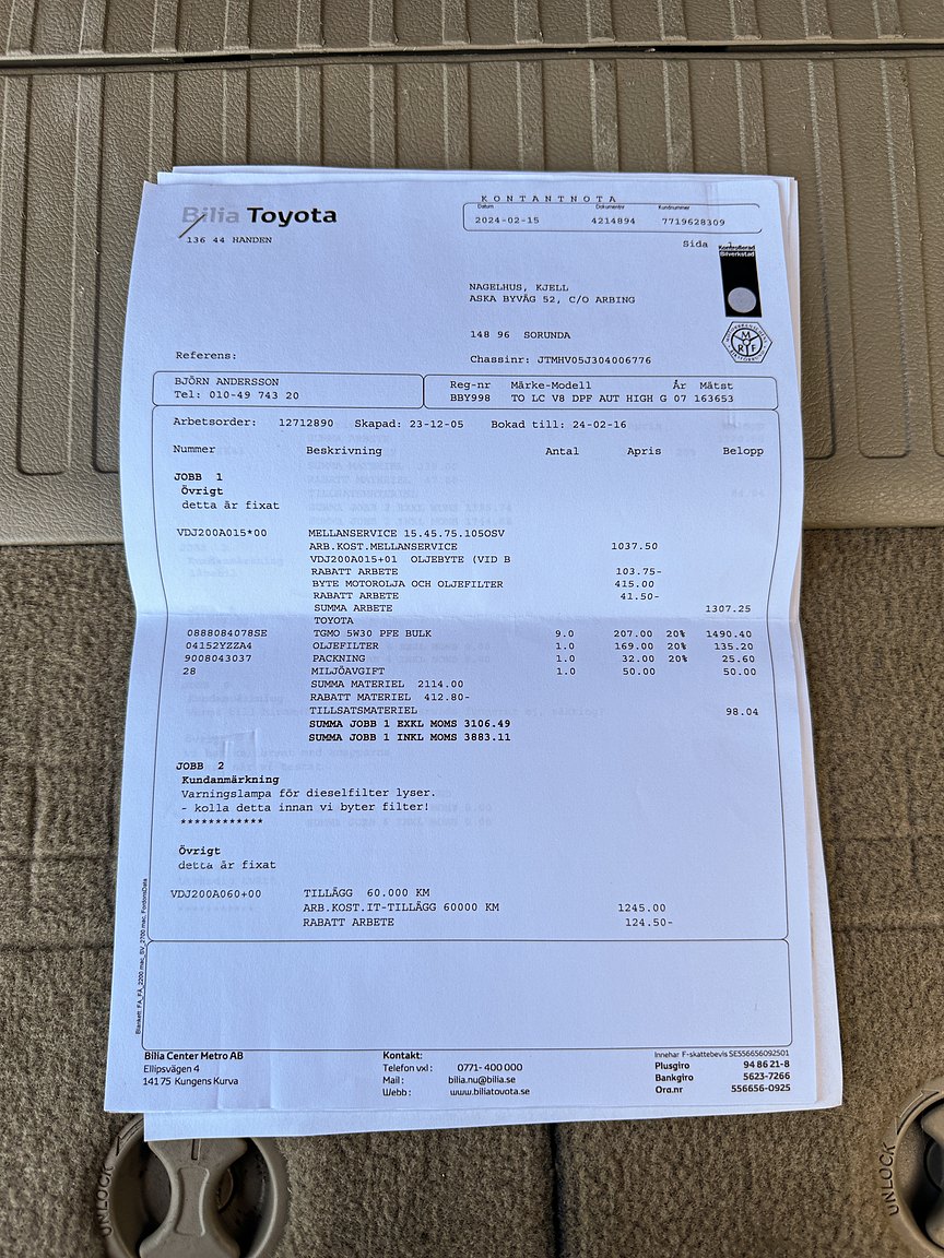 Documentation for 2008 Toyota Land Cruiser 4.5 4WD V8