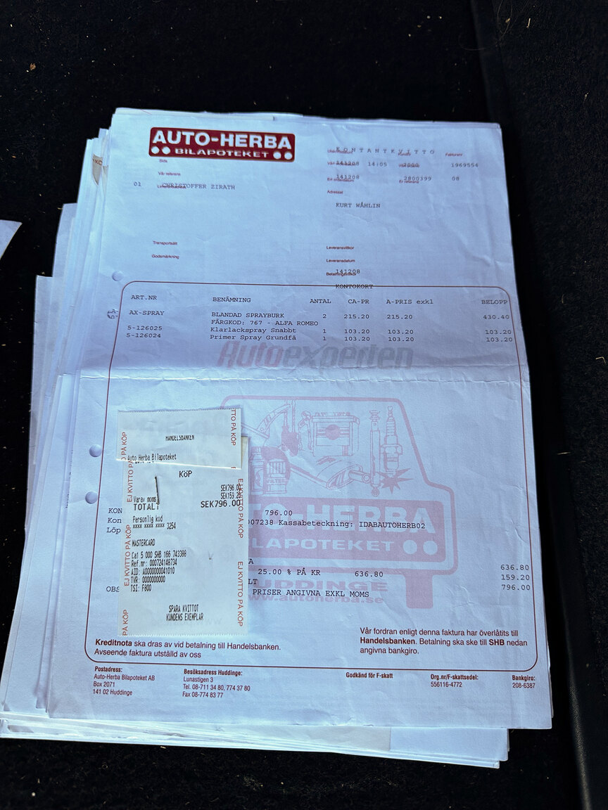 Dokumentation för 1985 Alfa Romeo GTV 6 2.5