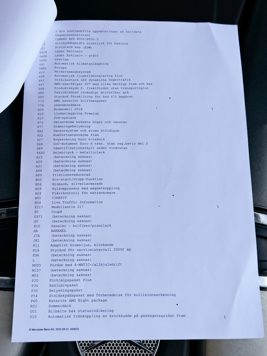 Dokumentation, 2016 Mercedes-Benz S63 AMG 4MATIC Coupé