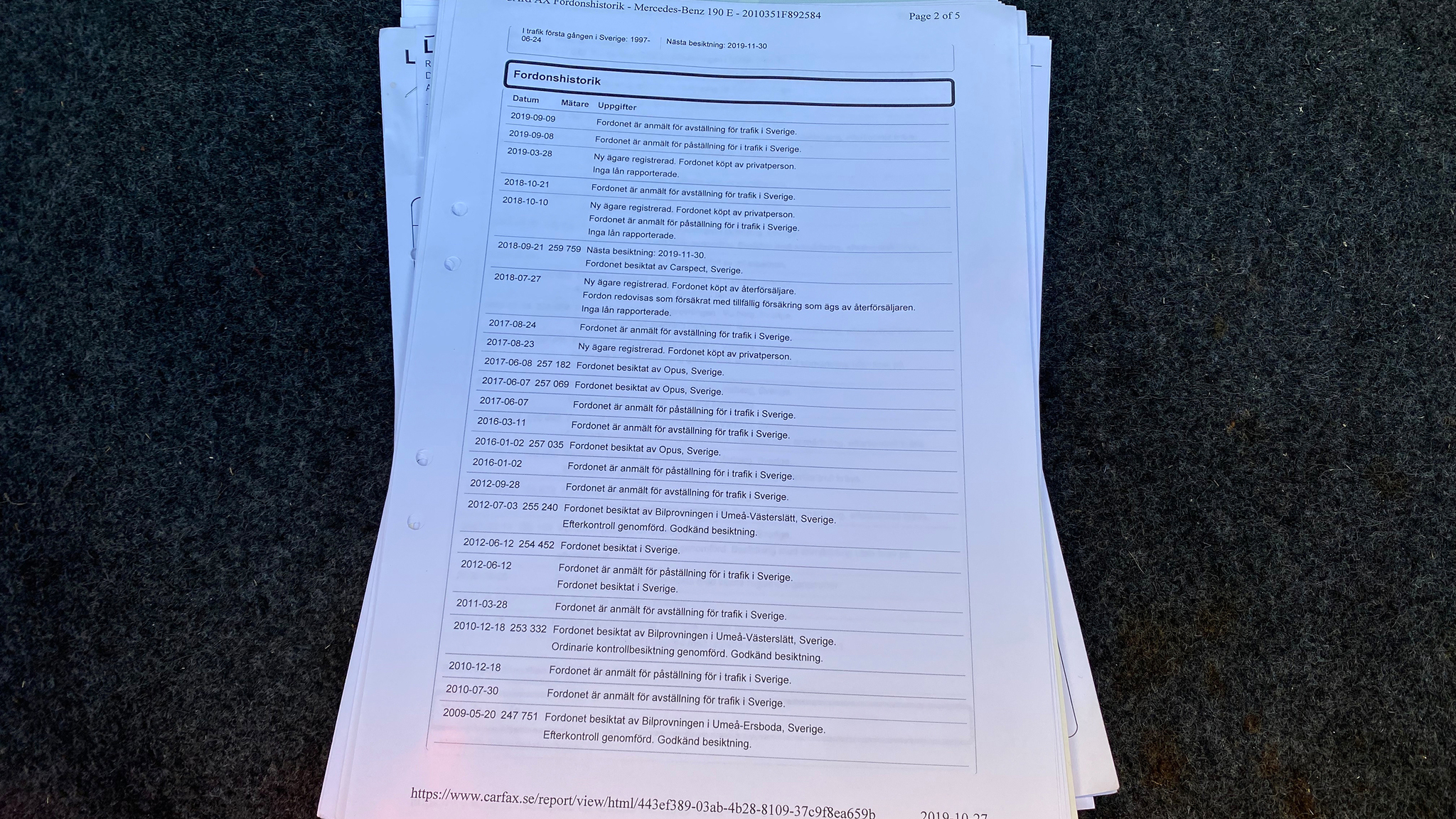 Documentation for 1992 Mercedes-Benz 190E 2.5-16 Cosworth