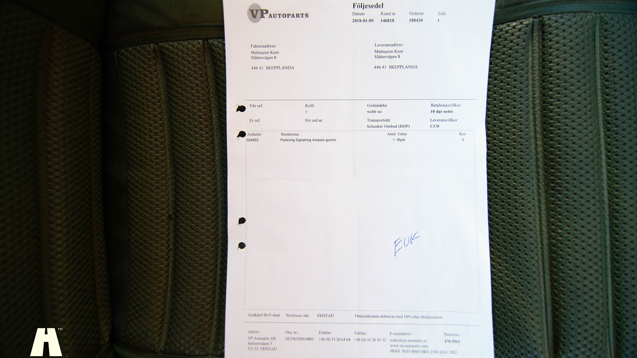 Documentation for 1966 Volvo Amazon Sport