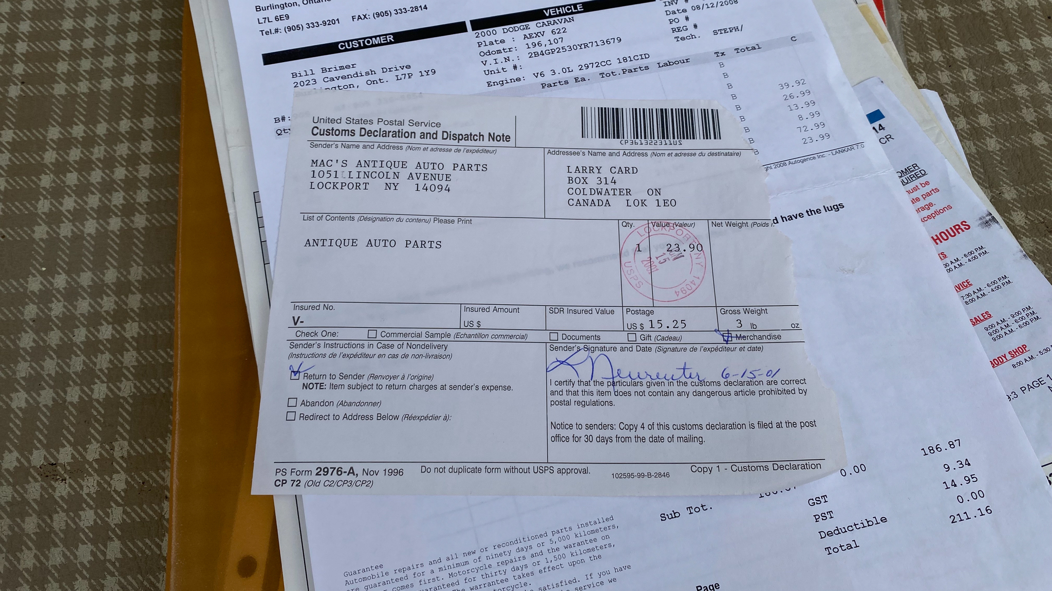 Documentation for 1959 Ford Thunderbird hardtop