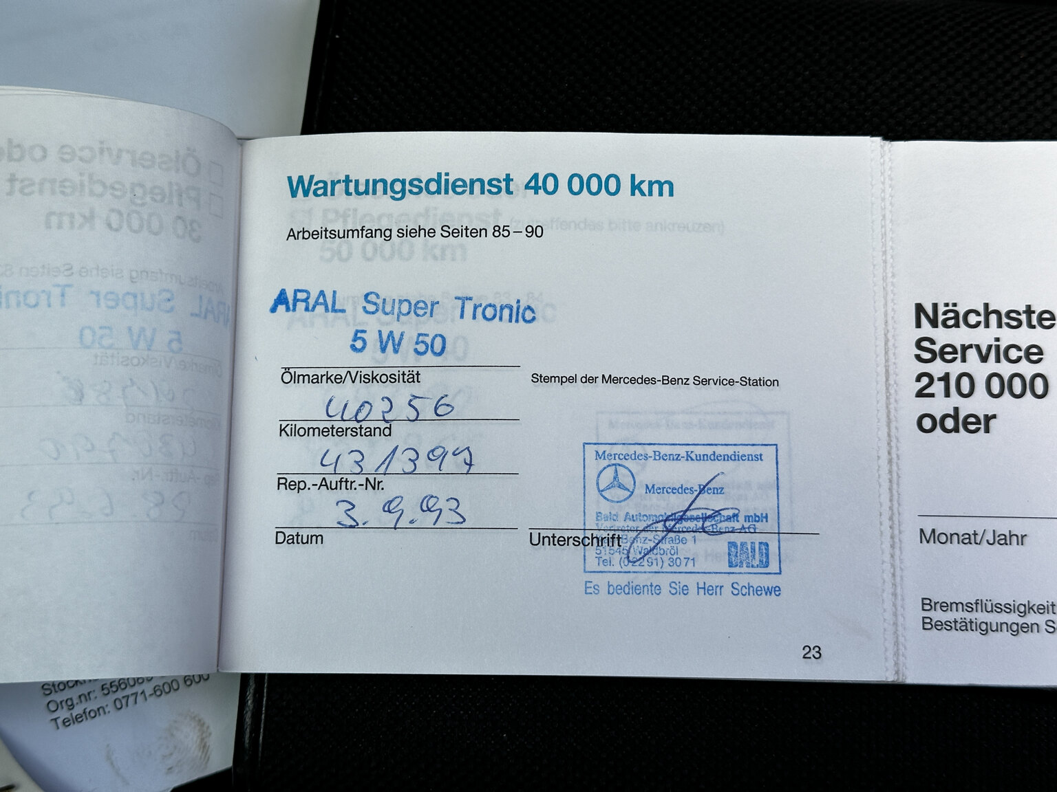 Dokumentation för 1992 Mercedes-Benz 300CE-24V