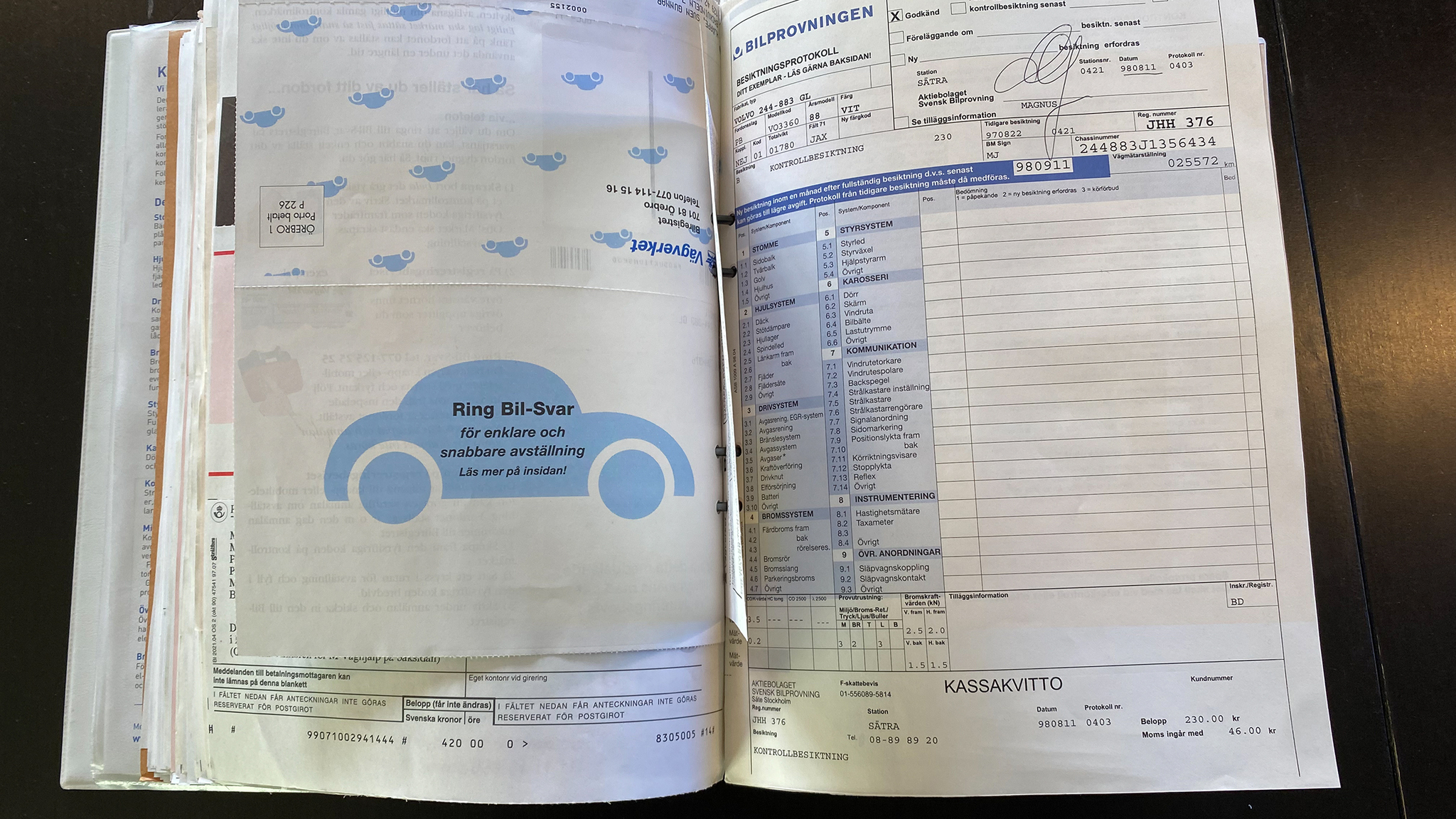 Documentation for 1988 Volvo 240 GL