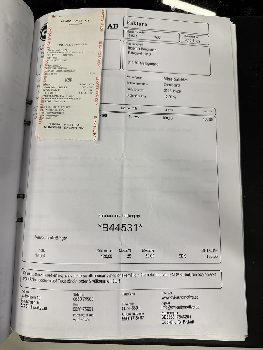 Documentation for 1961 Volvo PV544C Sport (39)