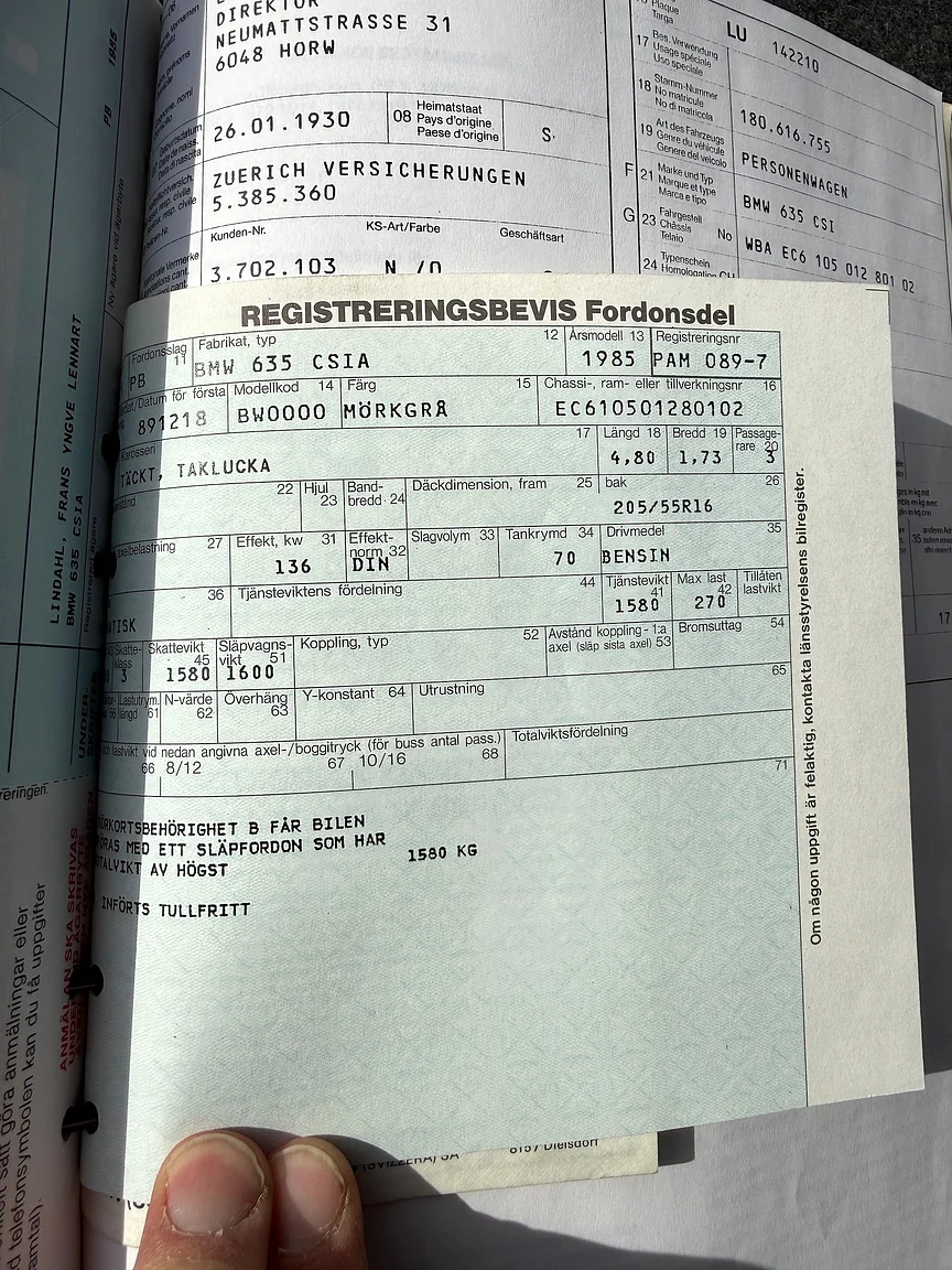 Documentation for 1985 BMW 635 CSiA (E24) (6)