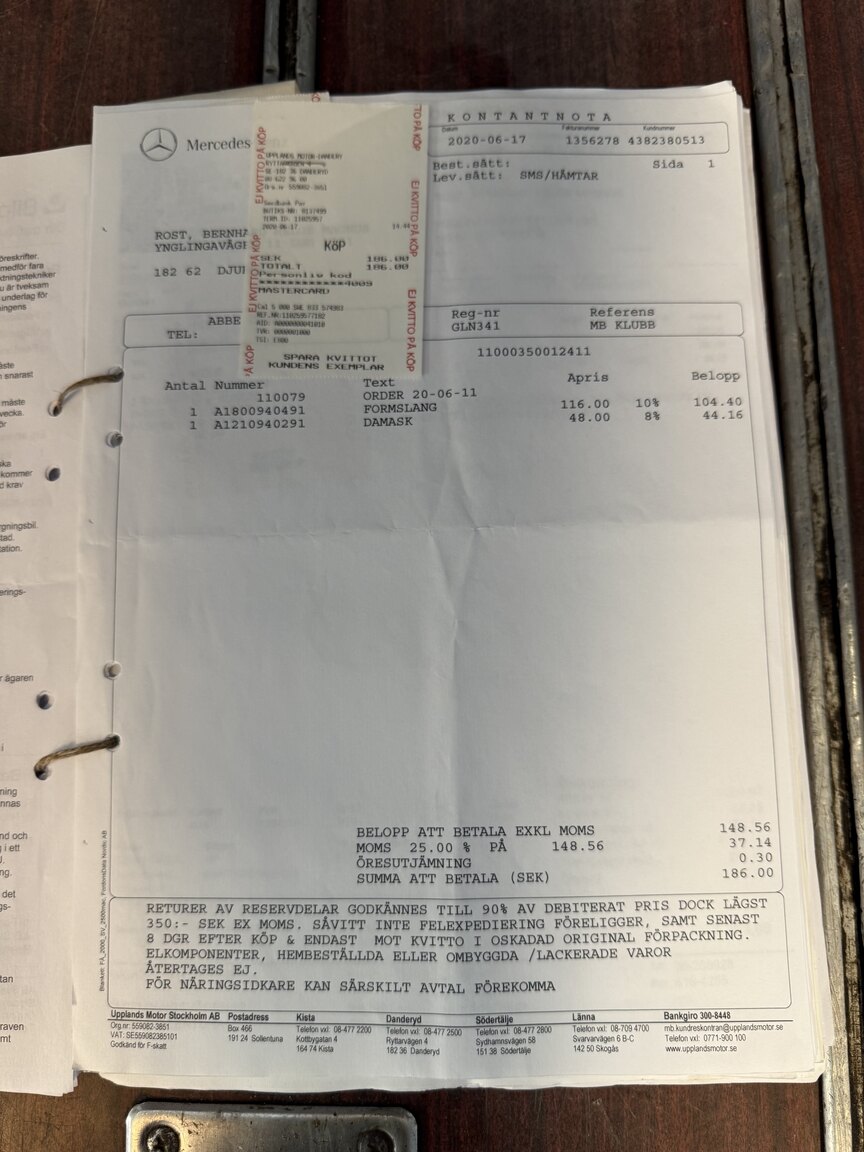 Documentation for 1967 Mercedes-Benz 230 Safari