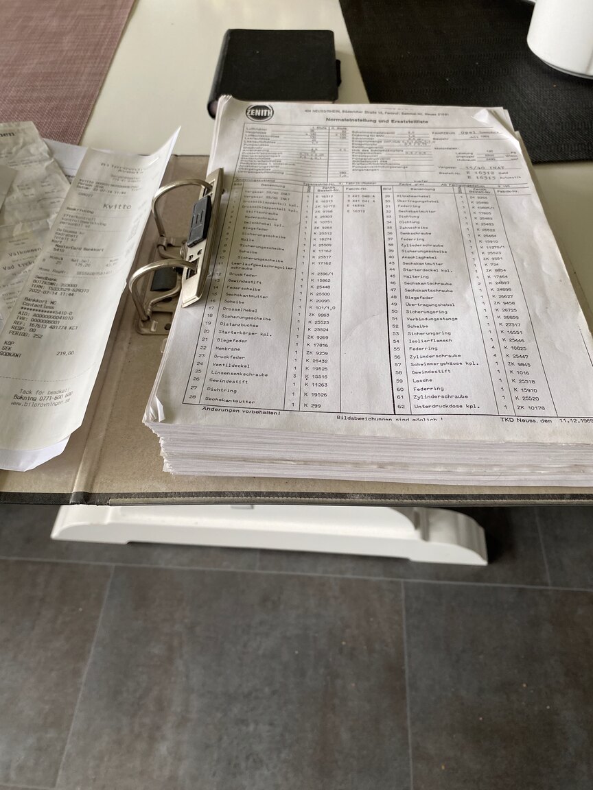 Documentation for 1973 Opel Diplomat V8