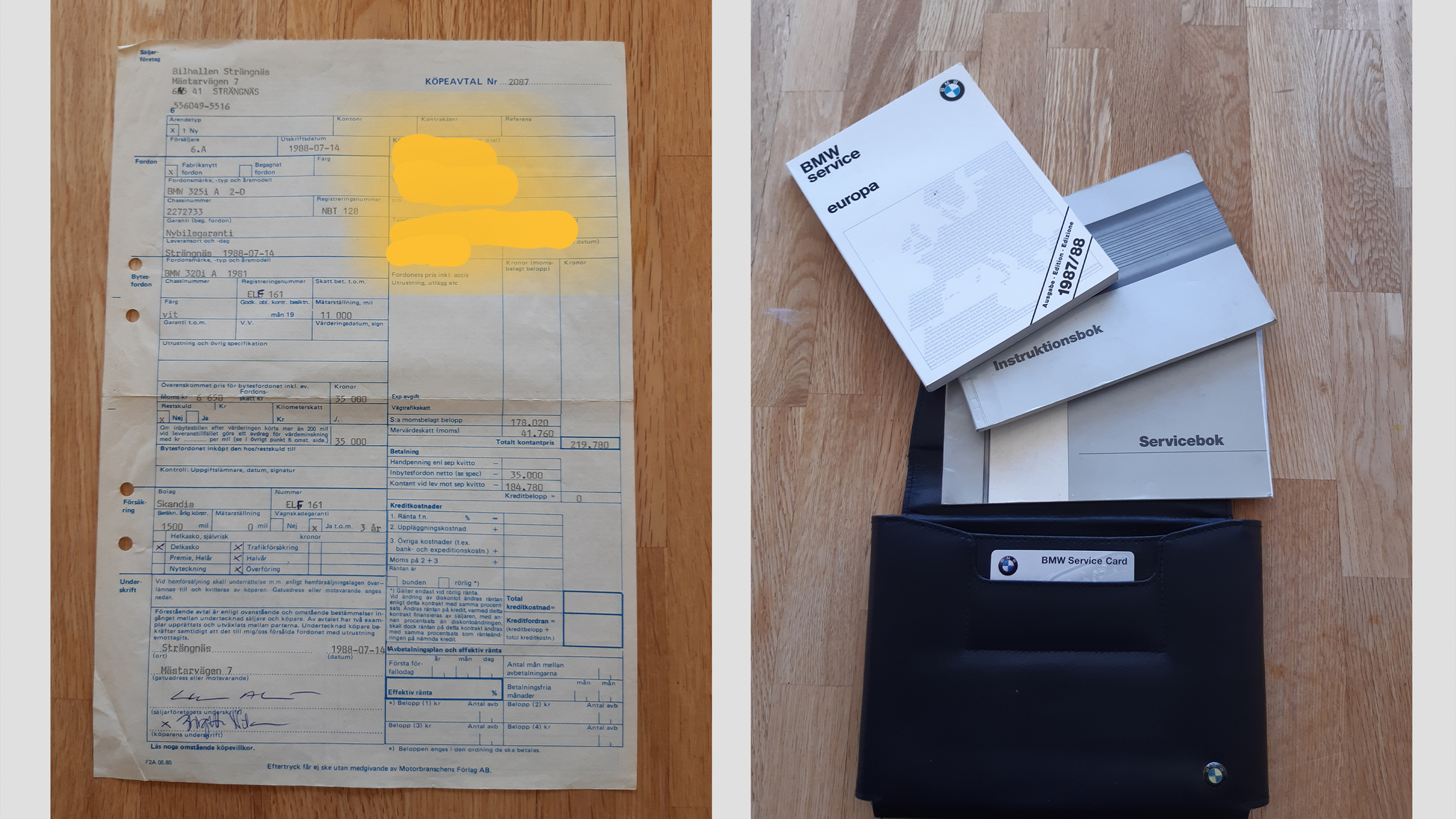 Dokumentation för 1988 BMW 325 Coupé (1)