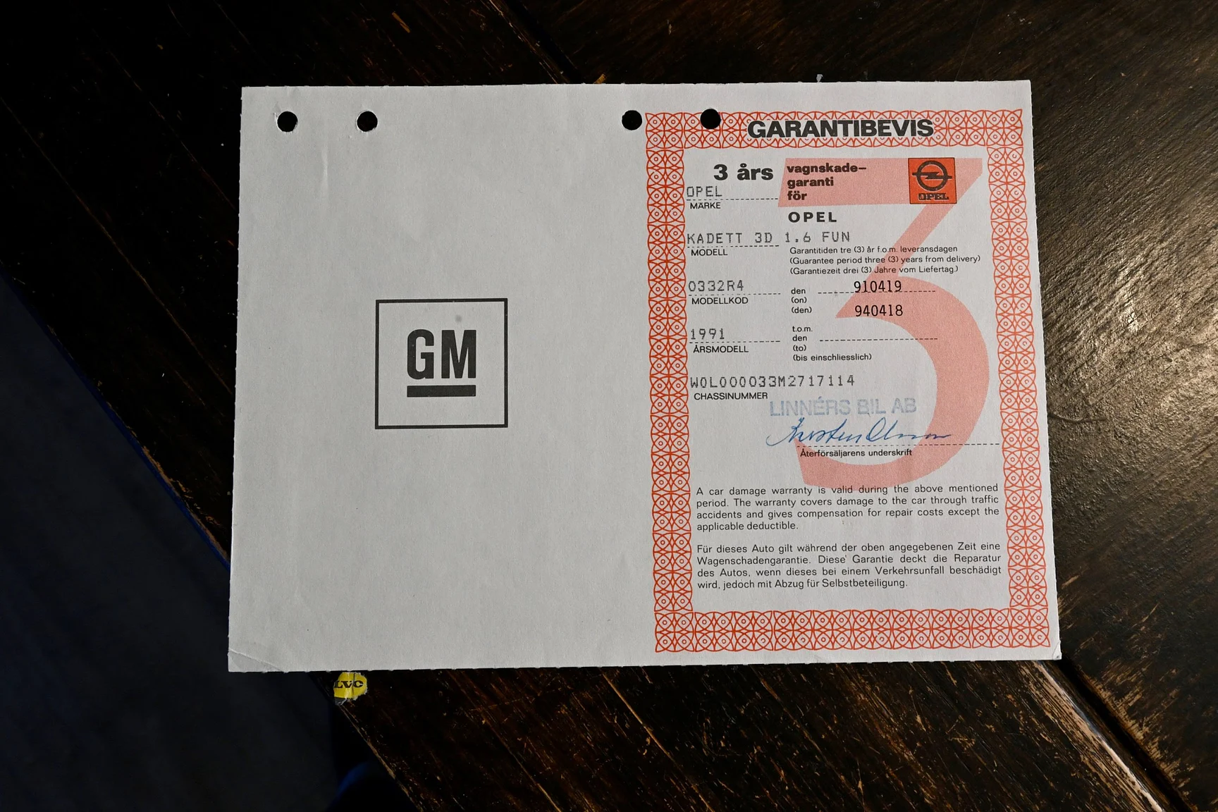 Dokumentation, 1991 Opel Kadett Fun - NO RESERVE (5)