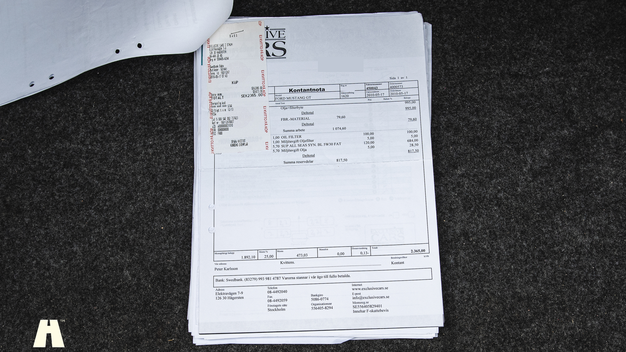 Documentation for 2010 Ford Mustang GT 