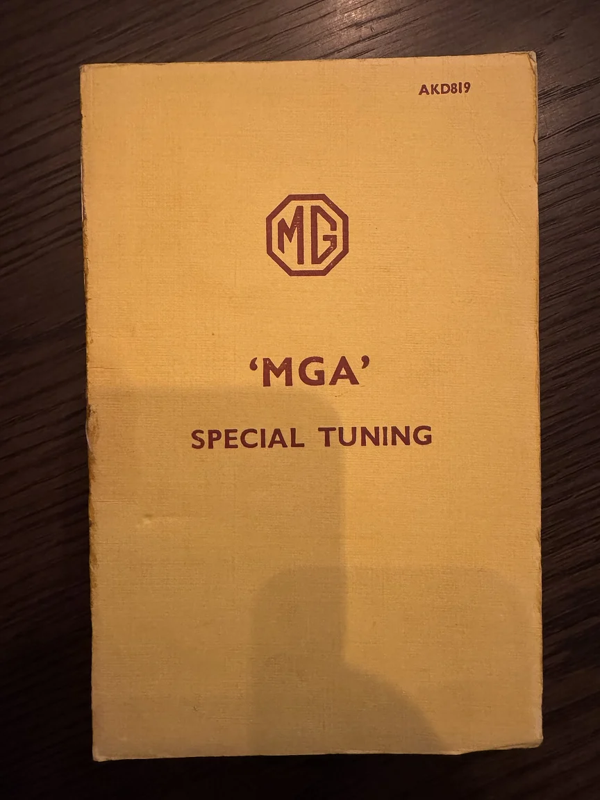 Dokumentation för 1958 MGA 1500 Roadster (3)