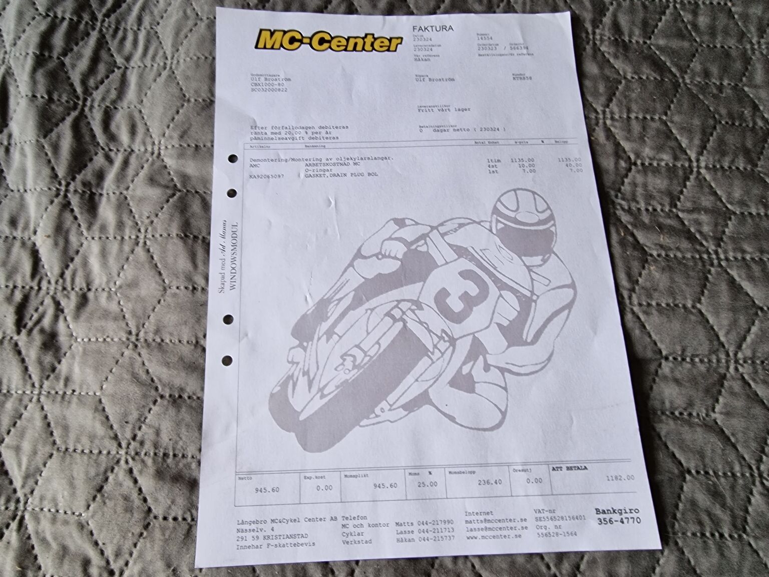 Dokumentation, 1980 Honda CBX 1000