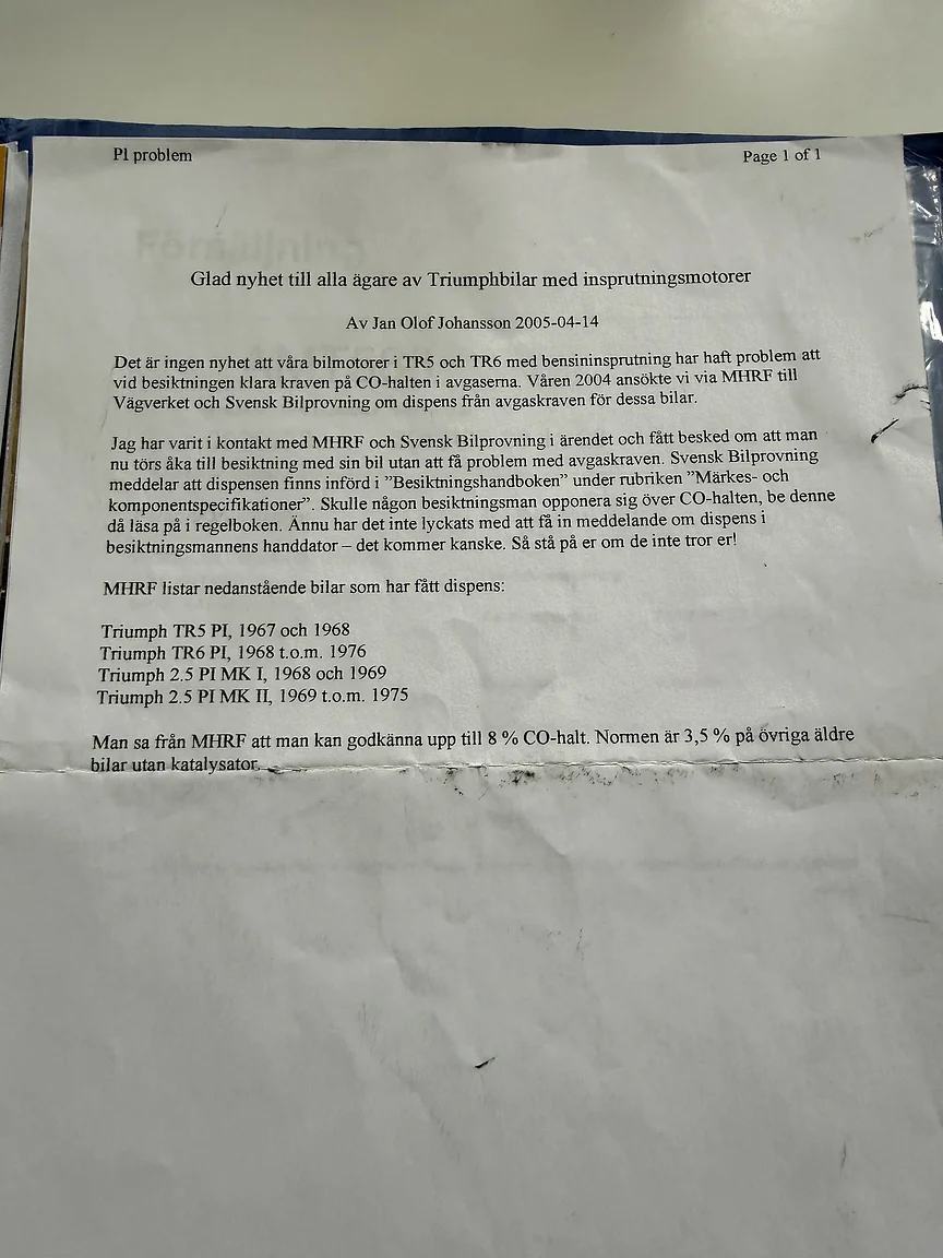 Dokumentation, 1970 Triumph TR6 Hardtop  (4)