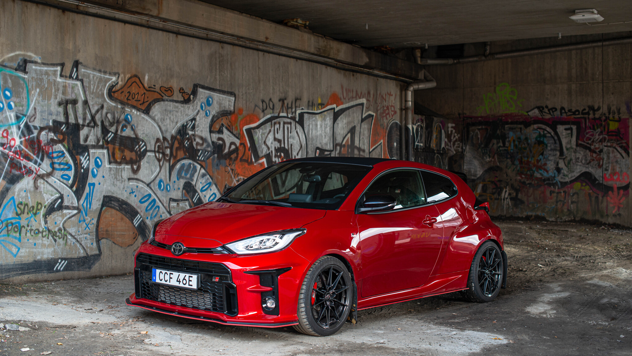 Exteriörbild på 2021 Toyota GR Yaris 