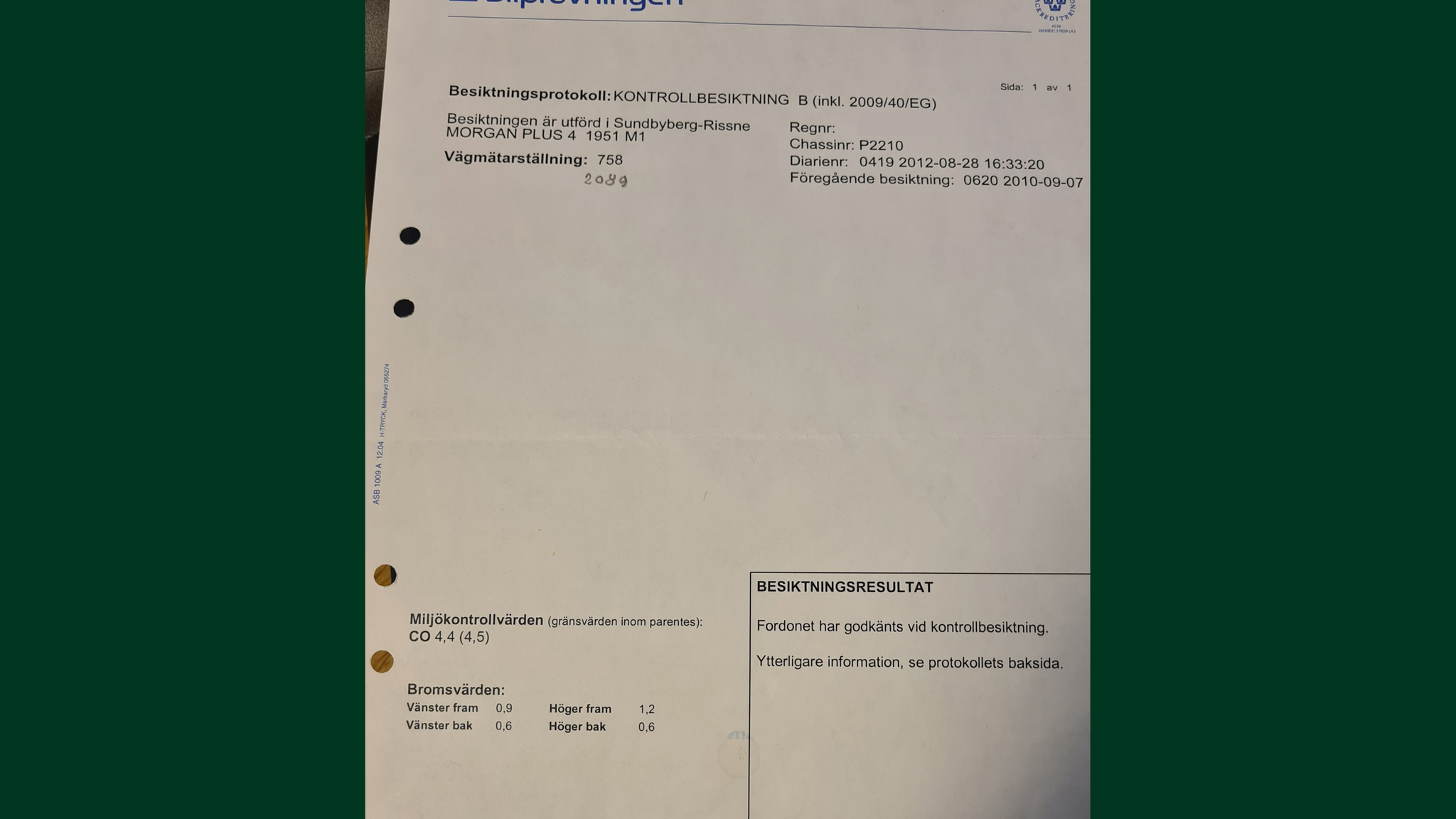 Dokumentation för 1951 Morgan Plus 4 (4)