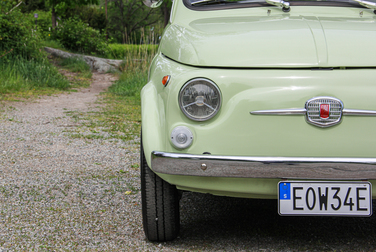 Exteriörbild på 1970 Fiat 500 Lusso