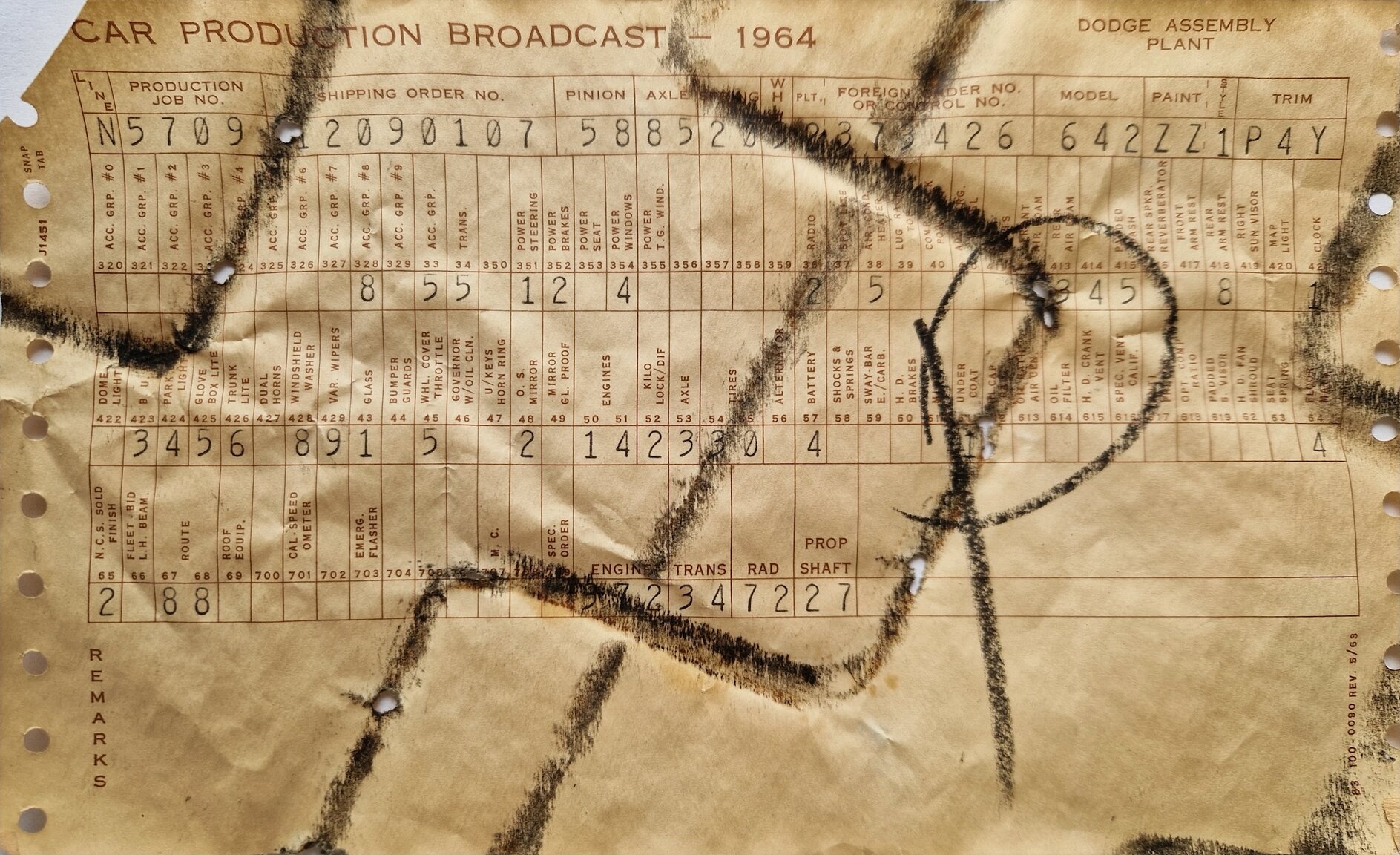 Documentation for 1964 Dodge Polara 500
