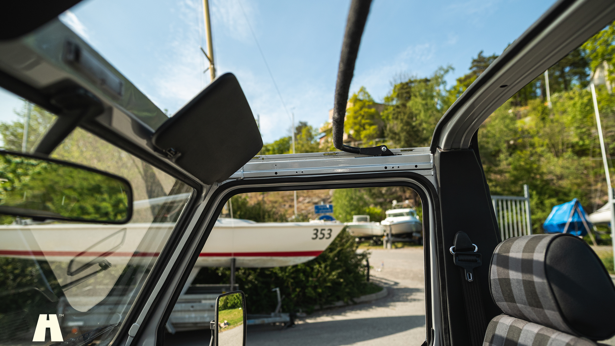 Interiörbild 1985 Mercedes 230GE Cabrio