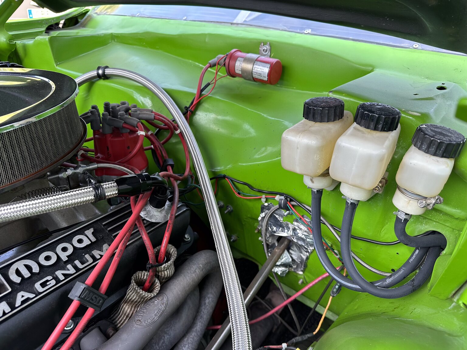 Image of 1970 Dodge Challenger Race Car mechanics