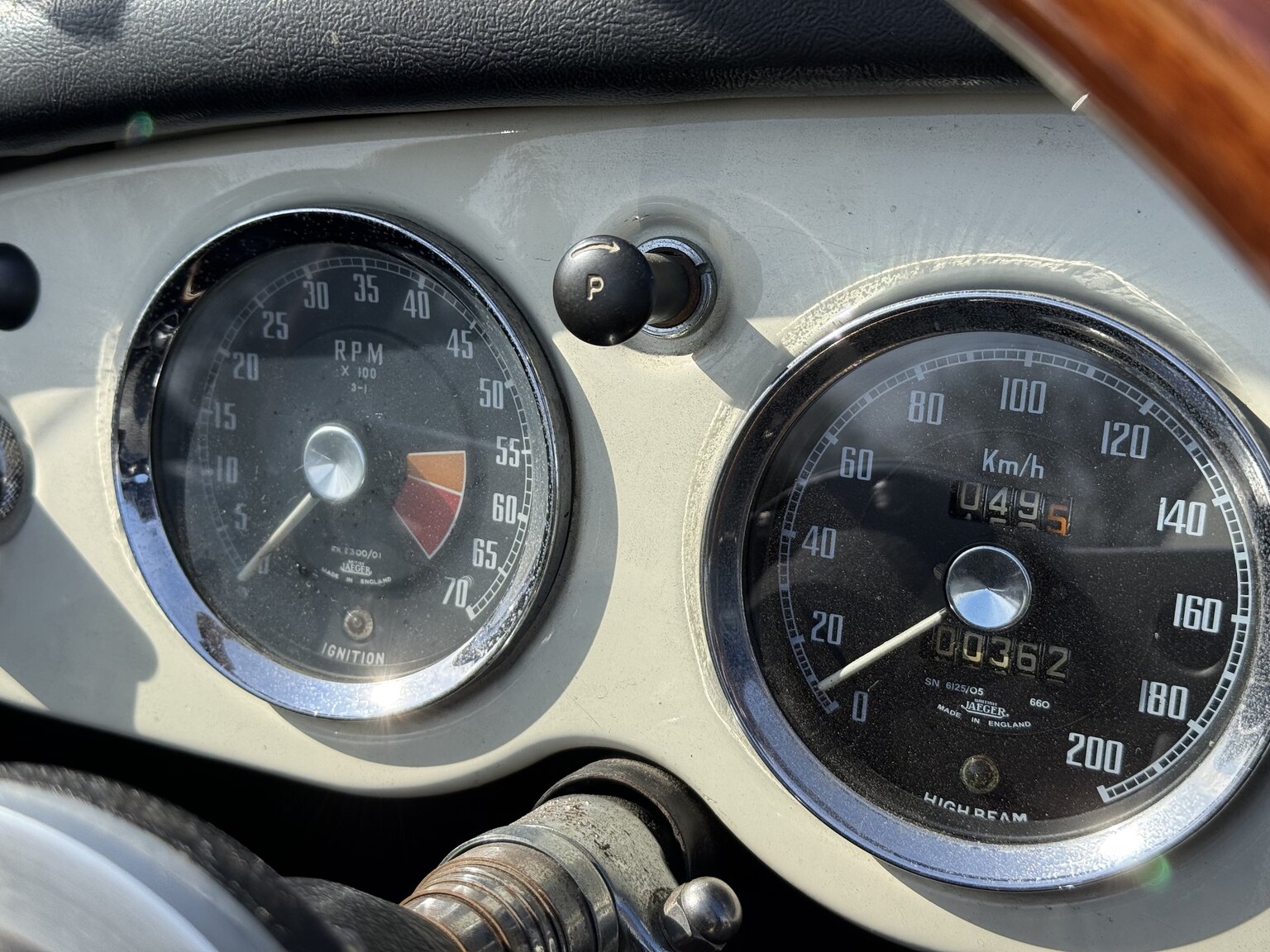 Interiörbild 1959 MG MGA 1500