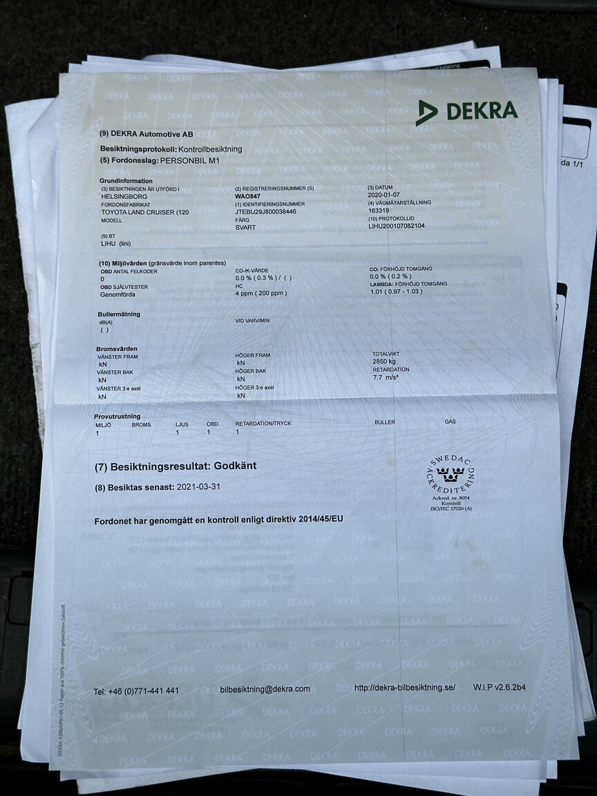 Dokumentation, 2004 Toyota Land Cruiser