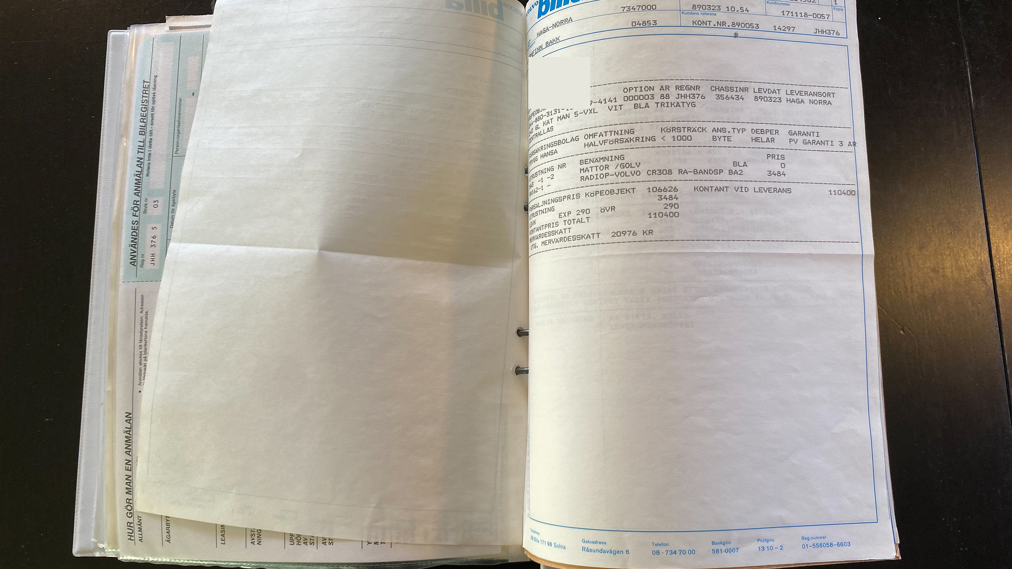 Dokumentation för 1988 Volvo 240 GL