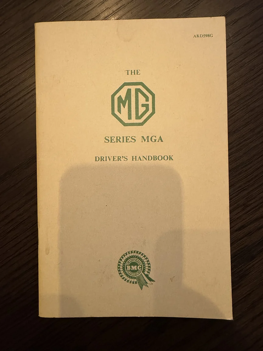 Dokumentation för 1958 MGA 1500 Roadster (2)