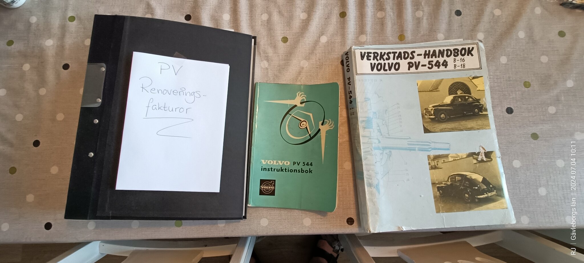 Documentation for 1965 Volvo PV 544