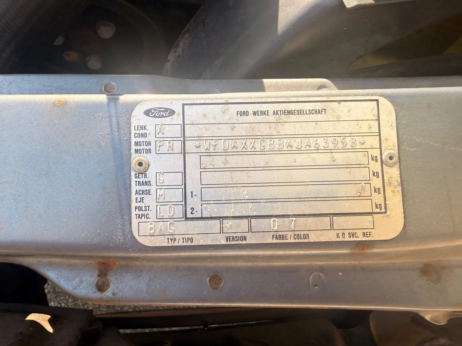 Bild der Verschiedenes von 1988 Ford Sierra 5-dörrar (2)
