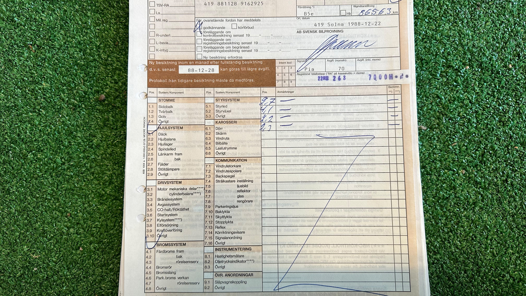 Dokumentation för 1979 Mercedes Benz 230