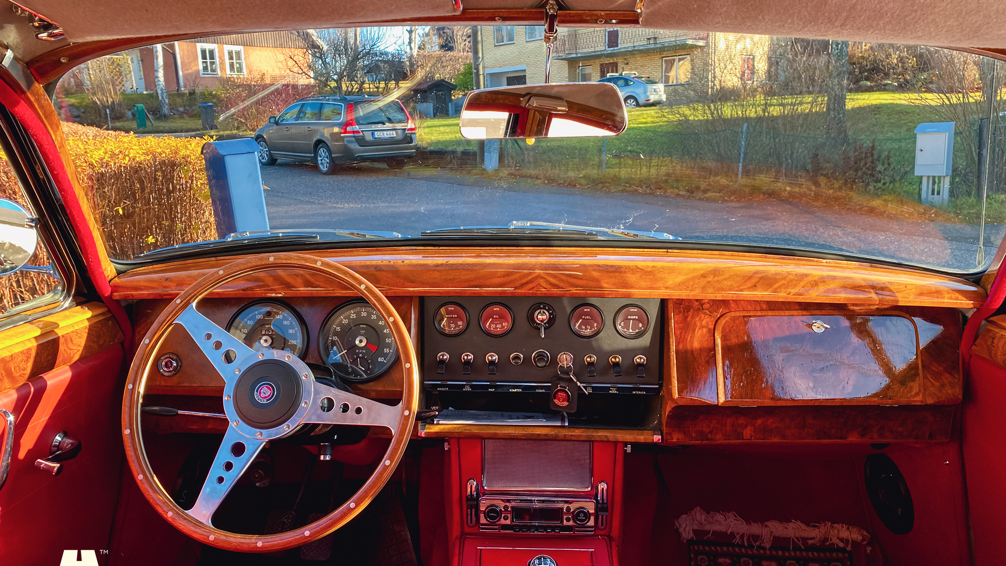 Interiörbild 1961 Jaguar Mark 2