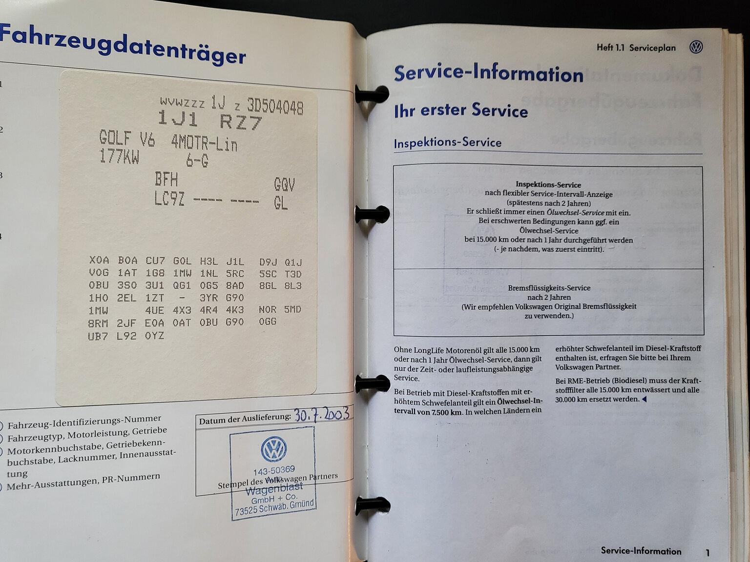 Dokumentation för 2003 Volkswagen Golf R32 MK4 (1)