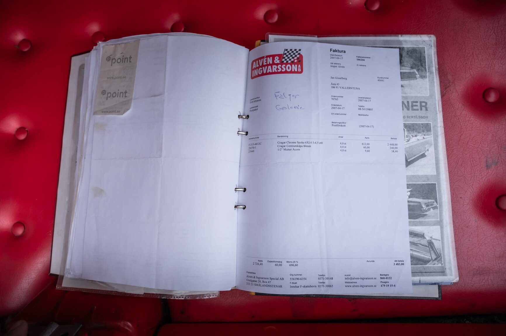 Documentation for 1962 Ford Galaxie 500 Sunliner