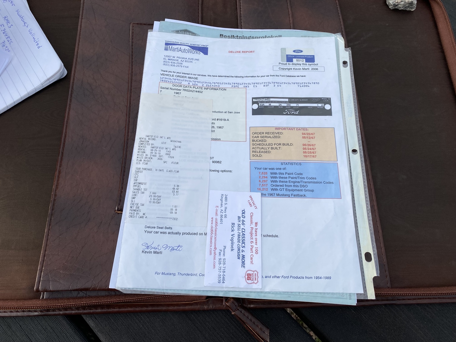Dokumentation, 1967 Ford Mustang Fastback (13)