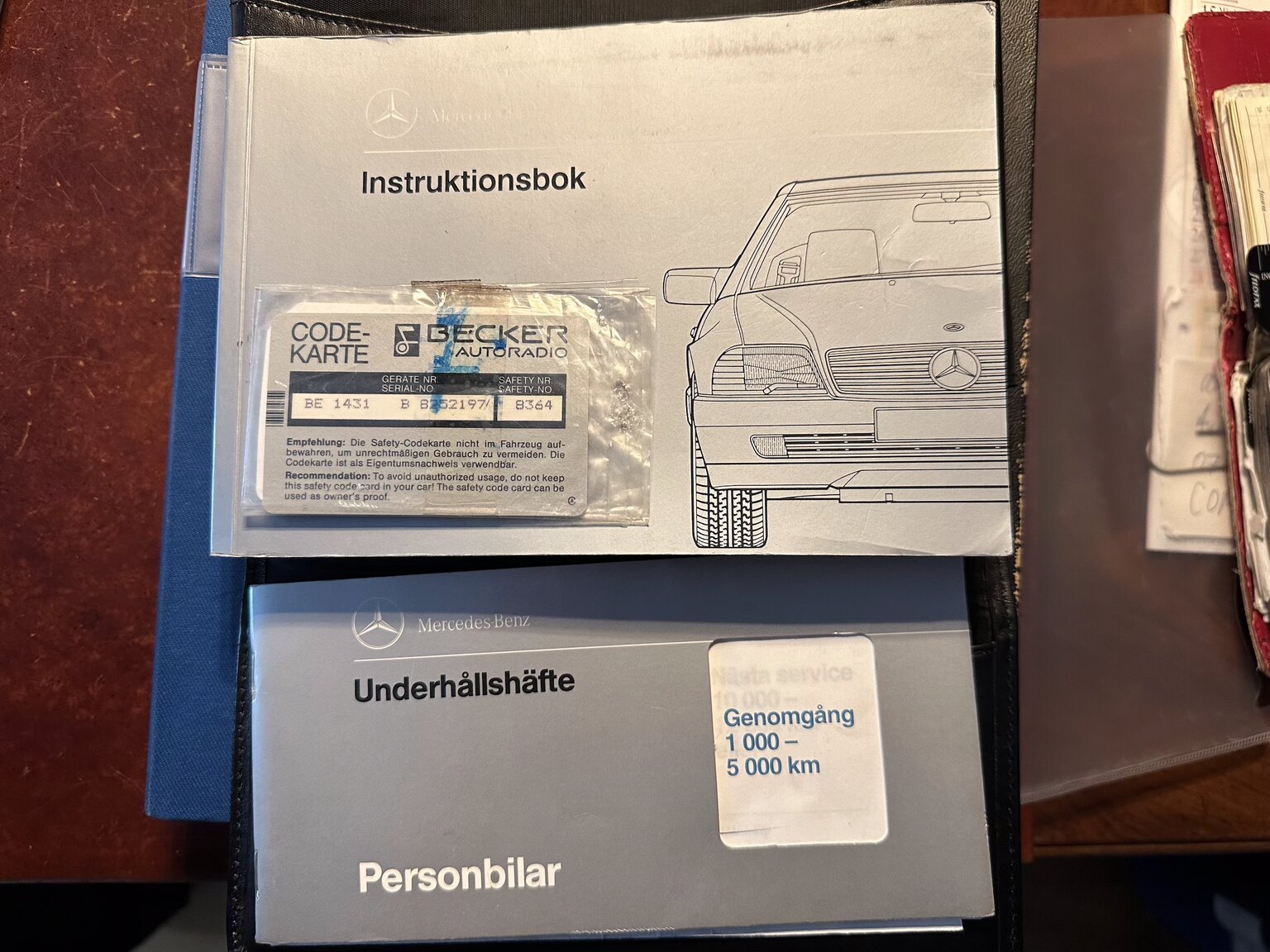 Dokumentation för 1992 Mercedes-Benz SL 500