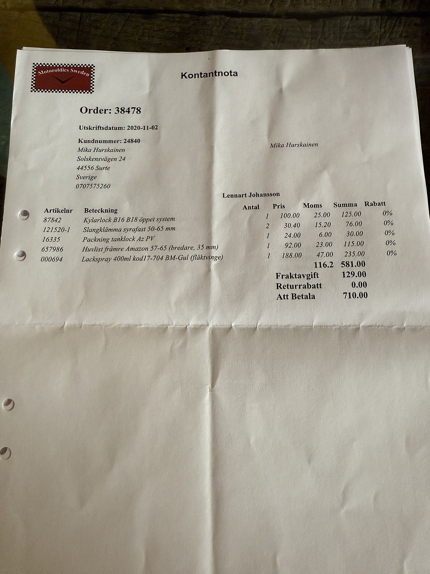 Dokumentation, 1964 Volvo Amazon 121 P130