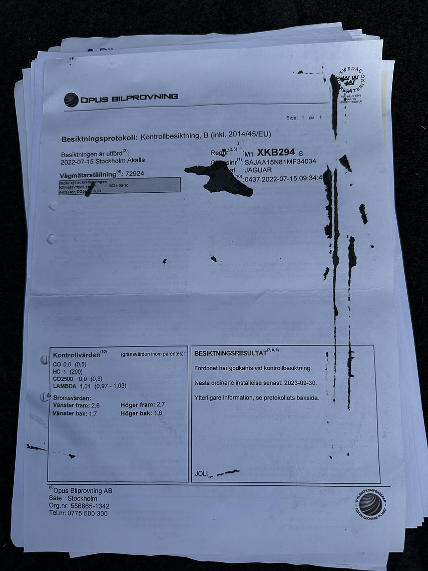 Documentation for 2001 Jaguar XJR