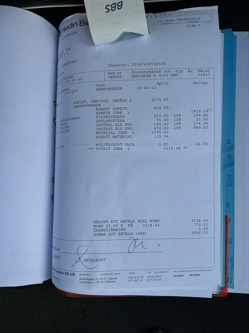 Documentation for 2002 Mercedes SL 55 AMG