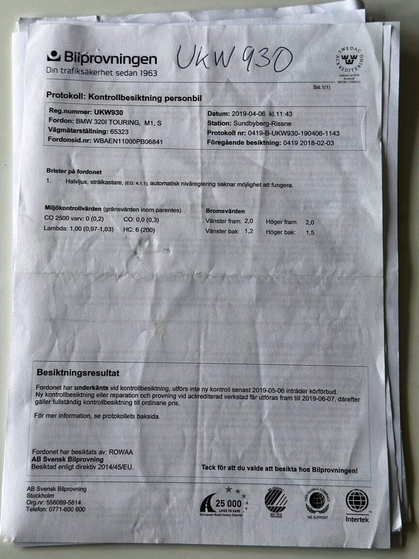 Dokumentation, 2003 BMW 320i Touring